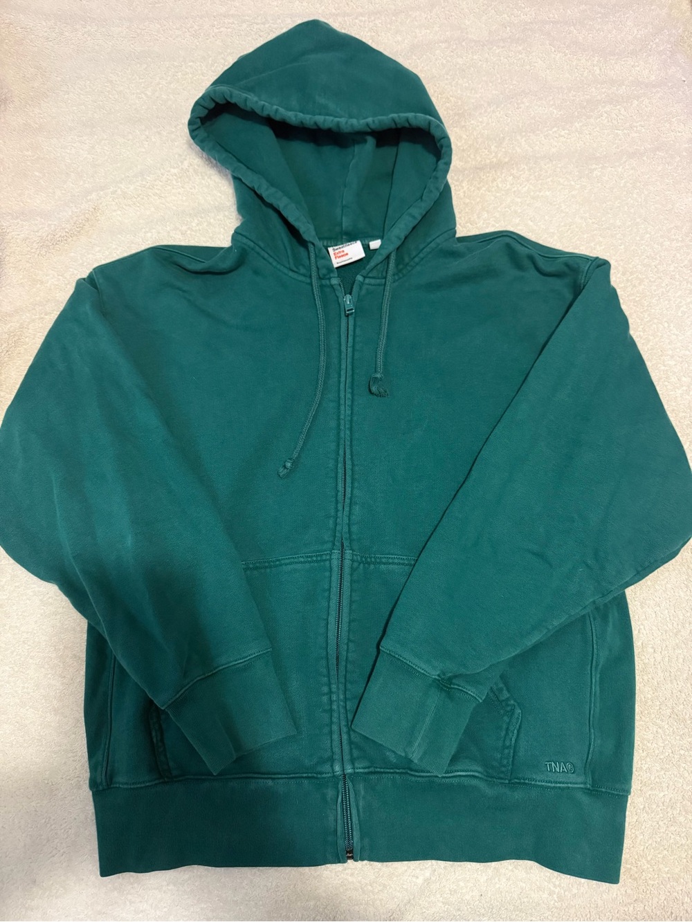 TNA extra fleece zip hoodie size medium